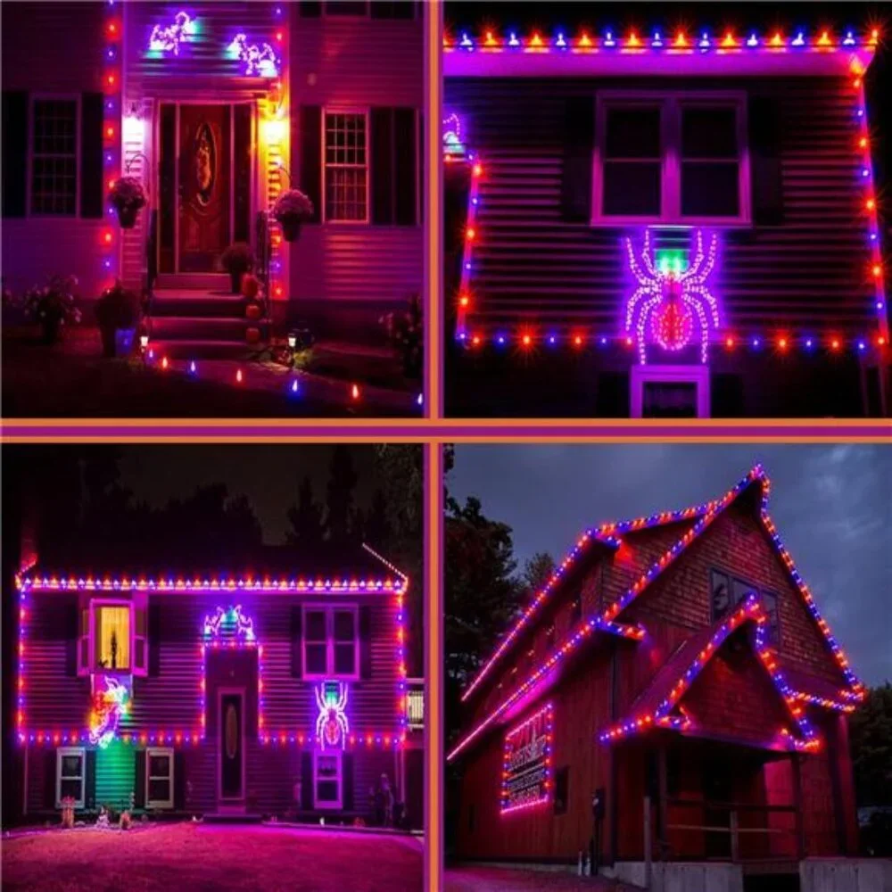 500 LED Halloween Lights, 164FT 8 Lighting Modes Plug in Waterproof Fairy Lights
